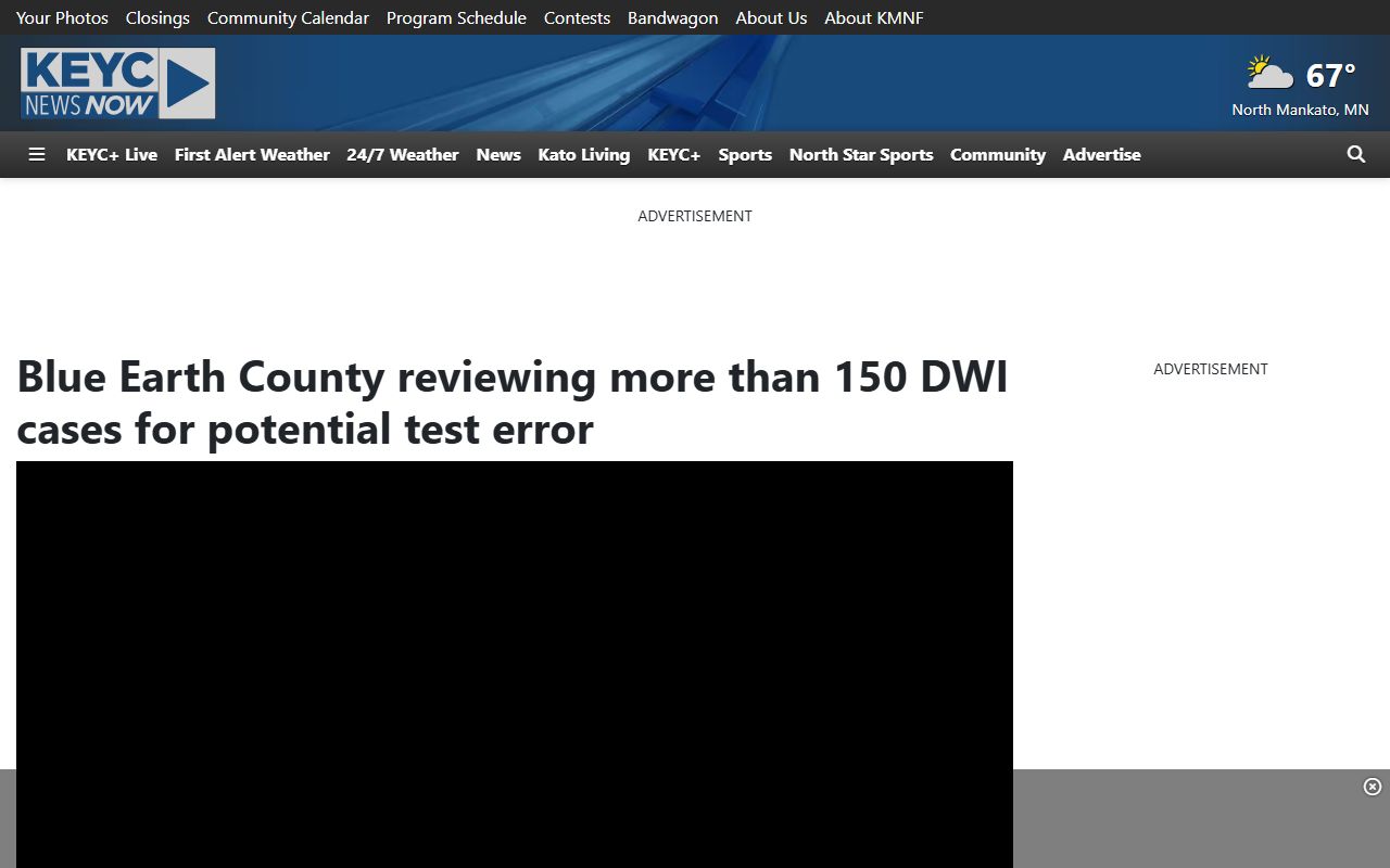 Blue Earth County traffic court records DWI test review news